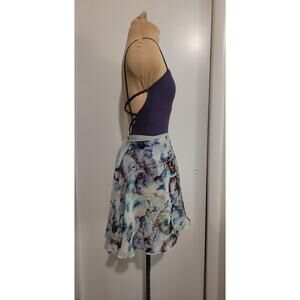 Floral Impressionist Chiffon Ballet Wrap Skirt